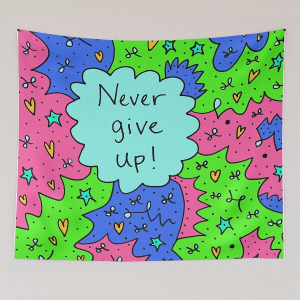 Item preview, Never give up! designed and sold by Amanda Trader.