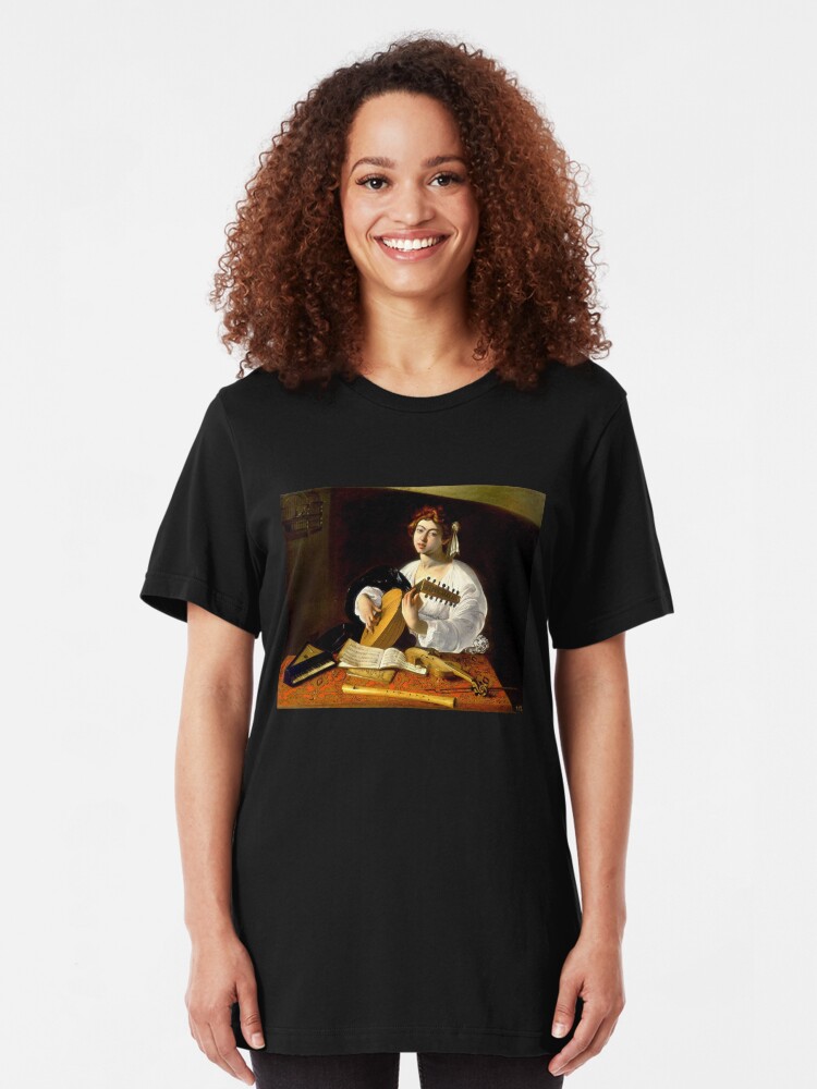 Alternate view of Michelangelo da Caravaggio - The Lute Player Slim Fit T-Shirt
