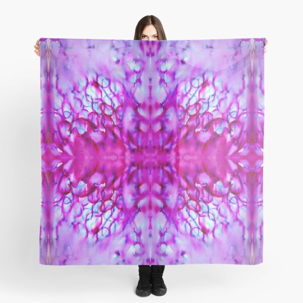 abstract watercolor rings (magenta and blue) Scarf