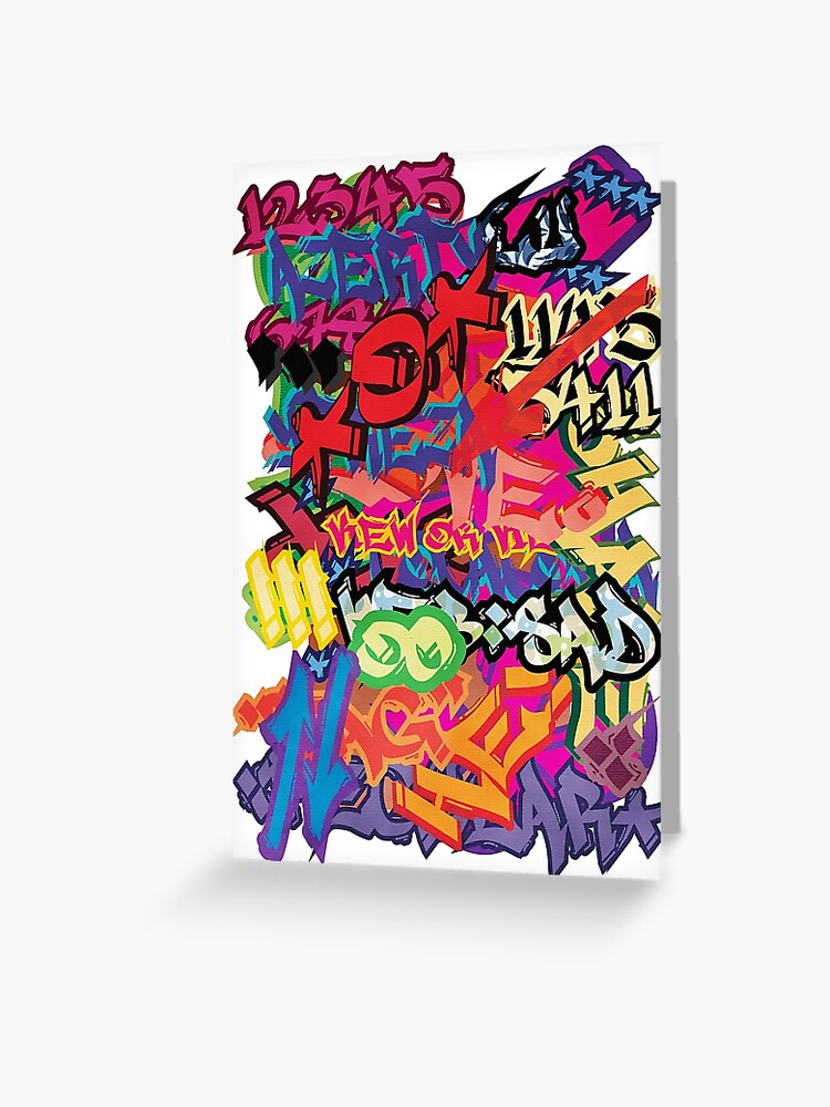 Carte De Vœux Graffiti ue 1 Par Lu Officiel Redbubble