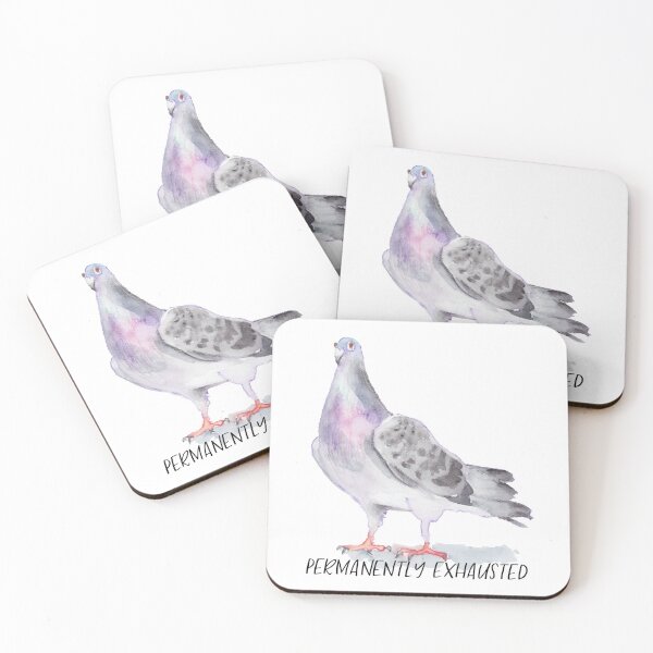 Item preview, Permanently Exhausted Pigeon designed and sold by Laura Lise Wong.