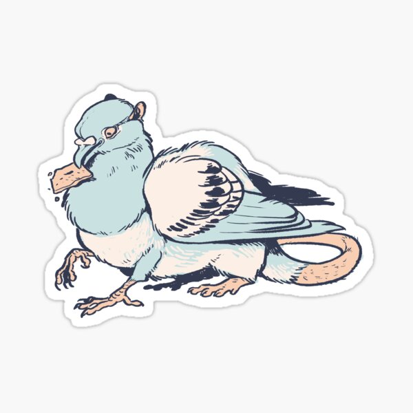 Trash Gryphons: Pigeon Rat Sticker
