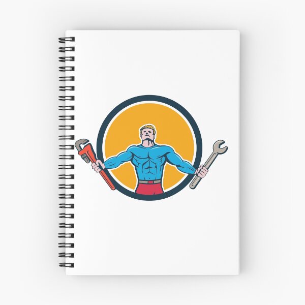 Item preview, Superhero Handyman Spanner Wrench Circle Cartoon designed and sold by patrimonio.