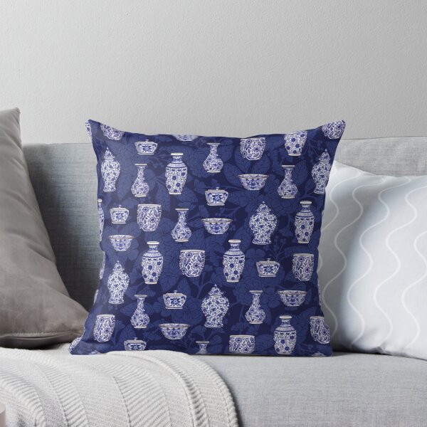 Item preview, Blue and White Chinoiserie/ Delftware Pottery Pattern designed and sold by somecallmebeth.
