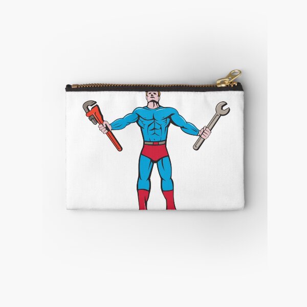 Item preview, Superhero Handyman Spanner Wrench Cartoon designed and sold by patrimonio.