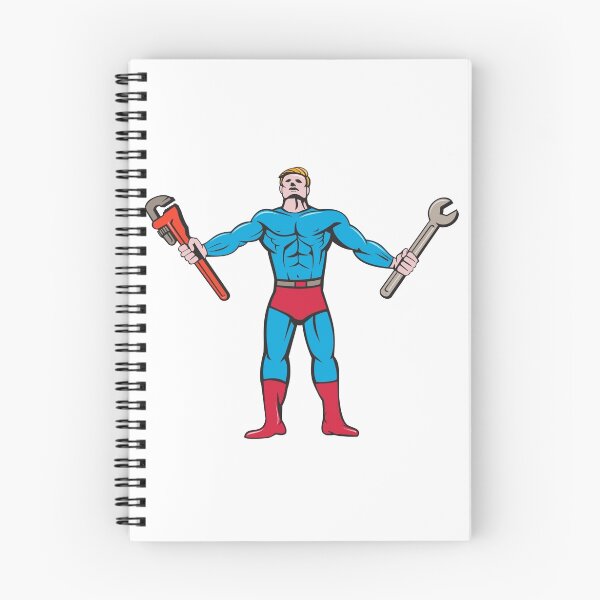 Item preview, Superhero Handyman Spanner Wrench Cartoon designed and sold by patrimonio.