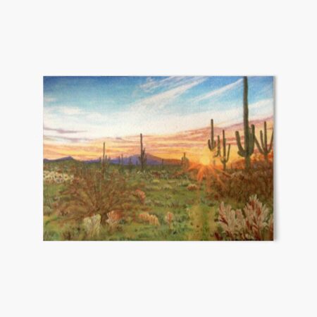 Pima County Sunset Art Board Print