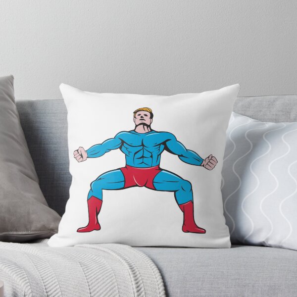 Item preview, Superhero Squat Front Isolated Cartoon designed and sold by patrimonio.