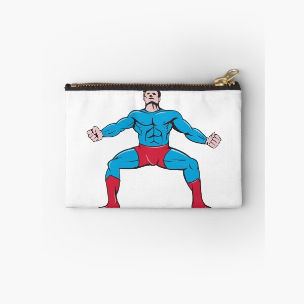 Item preview, Superhero Squat Front Isolated Cartoon designed and sold by patrimonio.