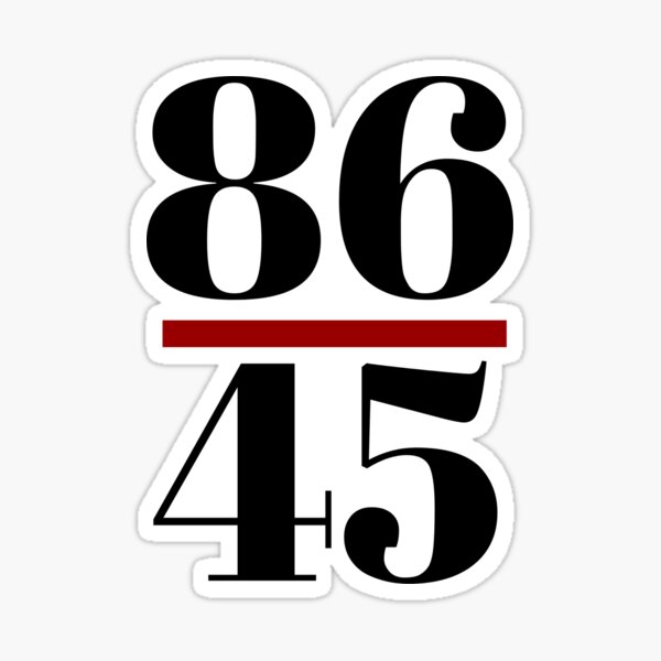 Vista previa del artículo con la obra «8645 Anti-Trump», diseñado y vendido por mwagie.