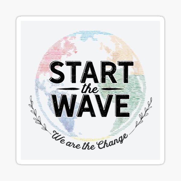 start the wave logo Sticker