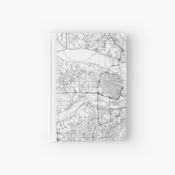 Kansas City map poster print wall art, Kansas gift printable, Home and Nursery, Modern map decor for office, Map Art, Map Gifts Hardcover Journal