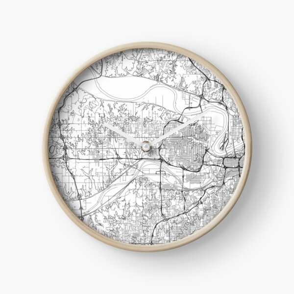 Kansas City map poster print wall art, Kansas gift printable, Home and Nursery, Modern map decor for office, Map Art, Map Gifts Clock