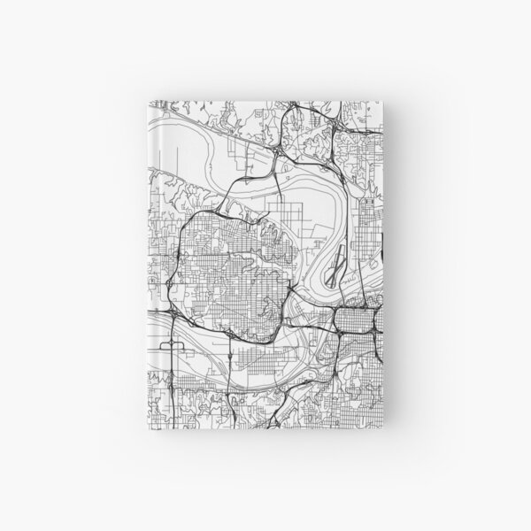 Kansas City map poster print wall art, Kansas gift printable, Home and Nursery, Modern map decor for office, Map Art, Map Gifts Hardcover Journal