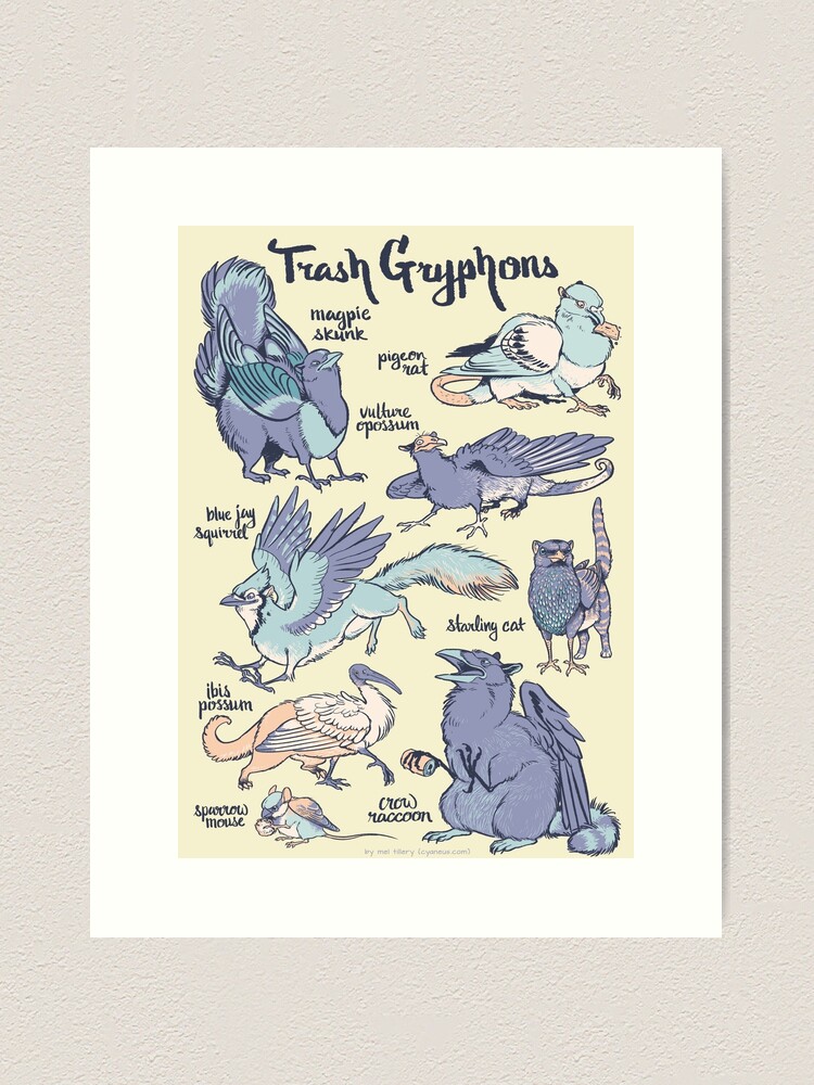 Alternate view of Trash Gryphons: Collection Art Print