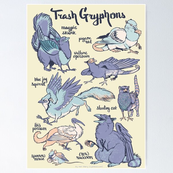 Item preview, Trash Gryphons: Collection designed and sold by Wren Melville's Art.