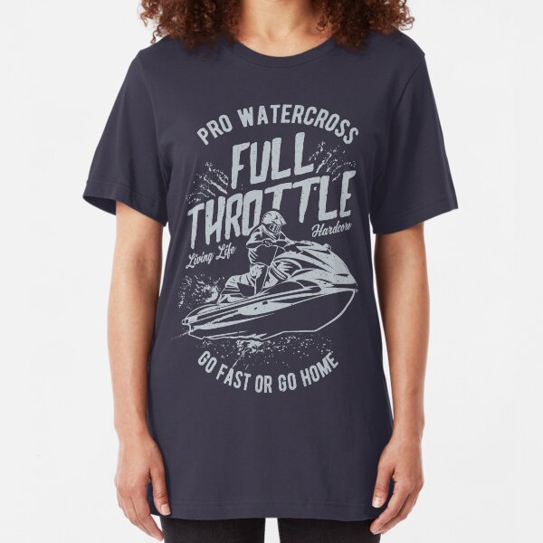 Full Throttle Jet Ski Pro Watercross Slim Fit T-Shirt