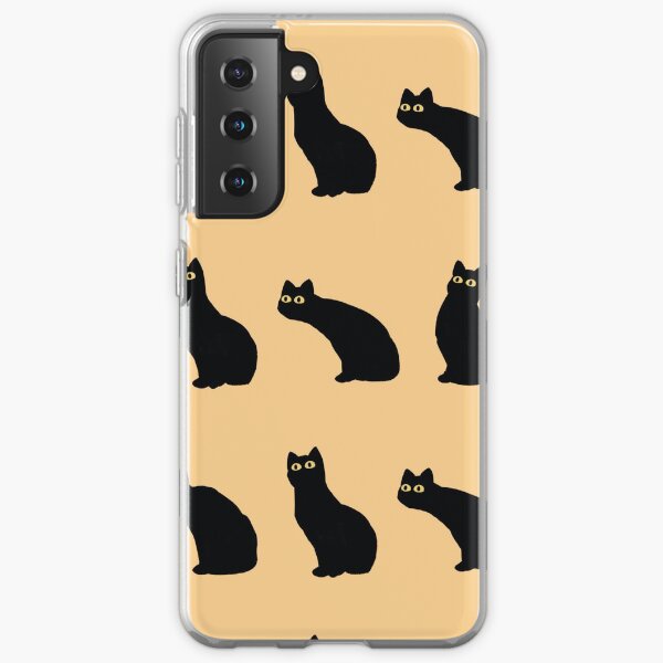 black cat sticker set Samsung Galaxy Soft Case