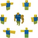 Roblox Noob T Pose Sticker Pack Sticker By Levonsan Redbubble - roblox buff noob package