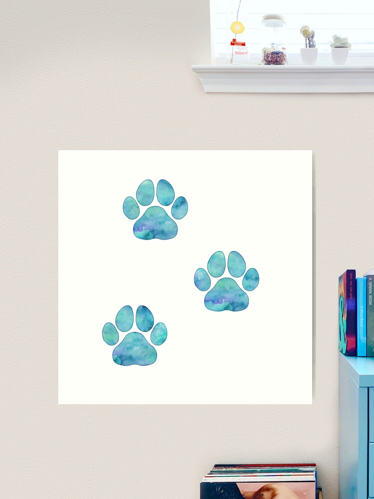 Pet Palette Paw Print Painting Set and Heart Shaped Watercolor Bowl Blue  White -  Sweden
