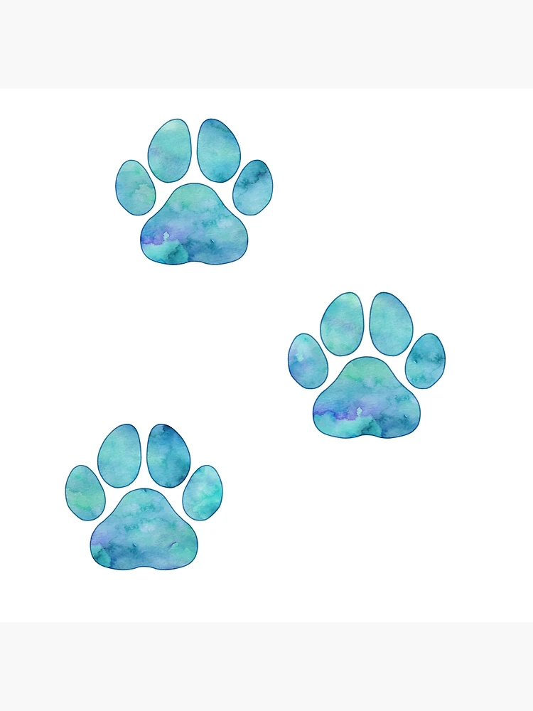 Pet Palette Paw Print Painting Set and Heart Shaped Watercolor Bowl Blue  White 