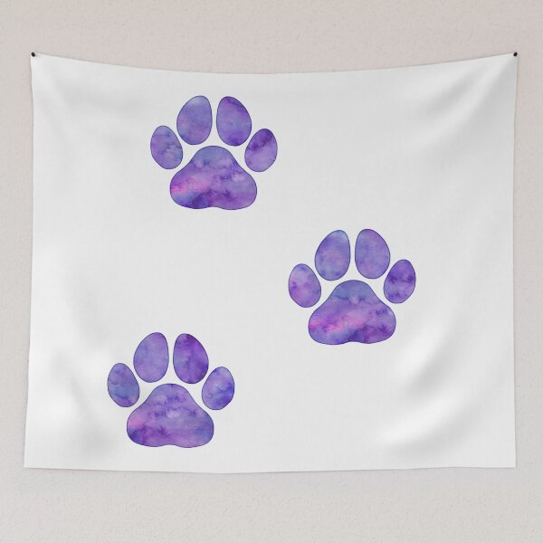 Item preview, purple watercolor paw prints designed and sold by anna s. designs.