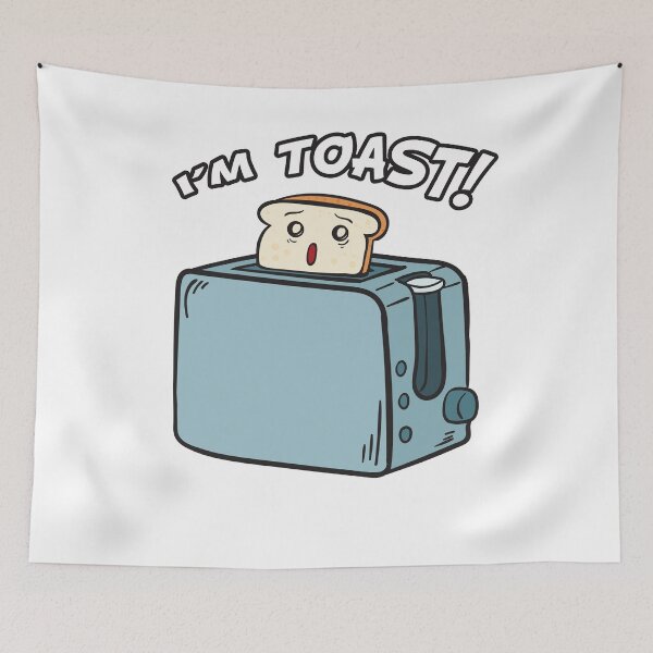 Item preview, Food Pun Cartoon Toast Funny Bread designed and sold by VH-Gekko.