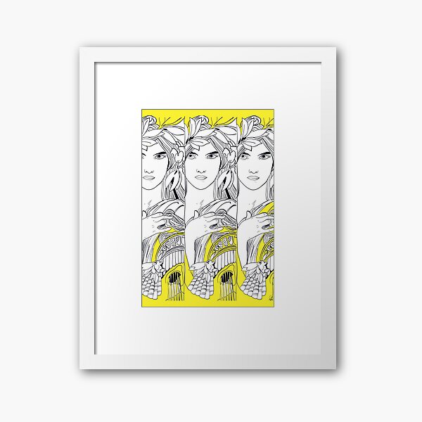 Three Muses Line Art from Frenchtoastygood Framed Art Print
