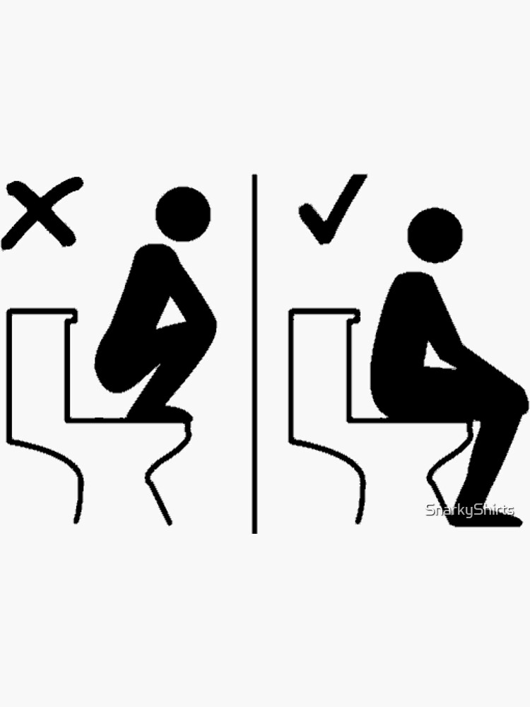 "Don't Stand on Toilet bathroom humor " Sticker for Sale by