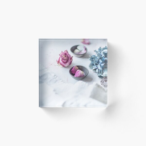 Delicate Petals Acrylic Block