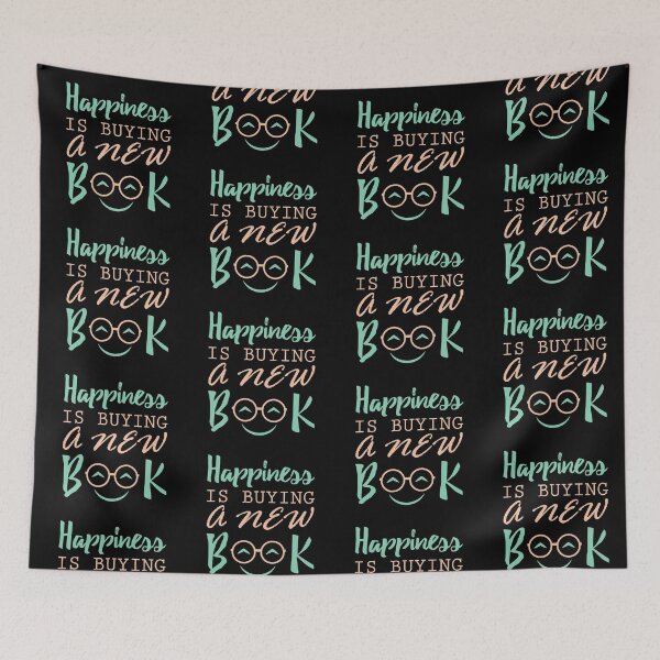 Item preview, Happiness is buying a new book | Bookrebels | Book lovers | Readers | Bookworms  designed and sold by Bookrebels.