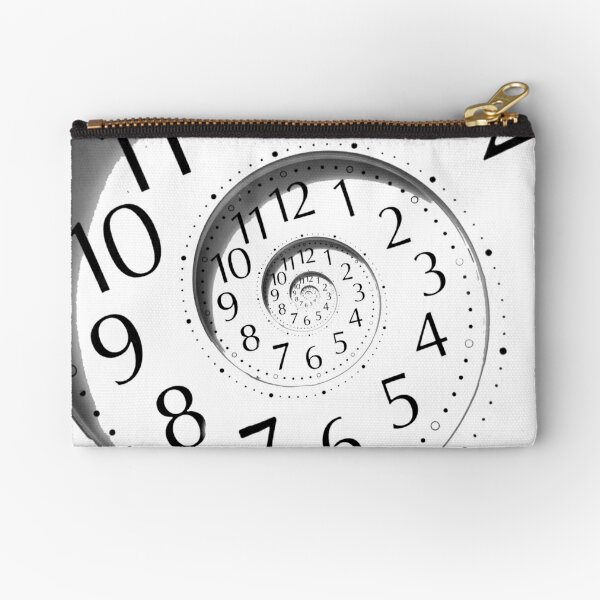 #clock, #watch, #deadline, #timer, #time, countdown, number, alarm clock, dial in, midnight, chronometer, accuracy, dial Zipper Pouch