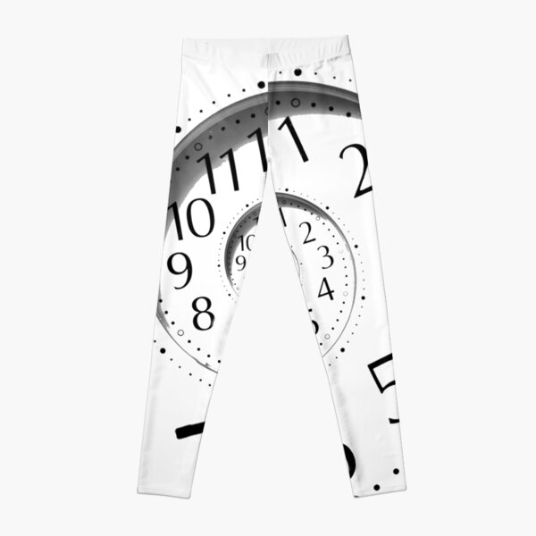 #clock, #watch, #deadline, #timer, #time, countdown, number, alarm clock, dial in, midnight, chronometer, accuracy, dial Leggings