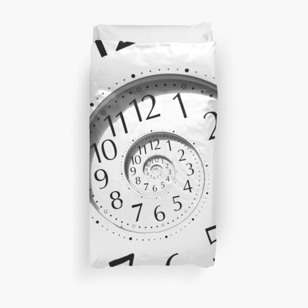 #clock, #watch, #deadline, #timer, #time, countdown, number, alarm clock, dial in, midnight, chronometer, accuracy, dial Duvet Cover