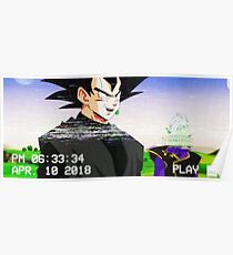 Goku schwarz Ästhetik Poster