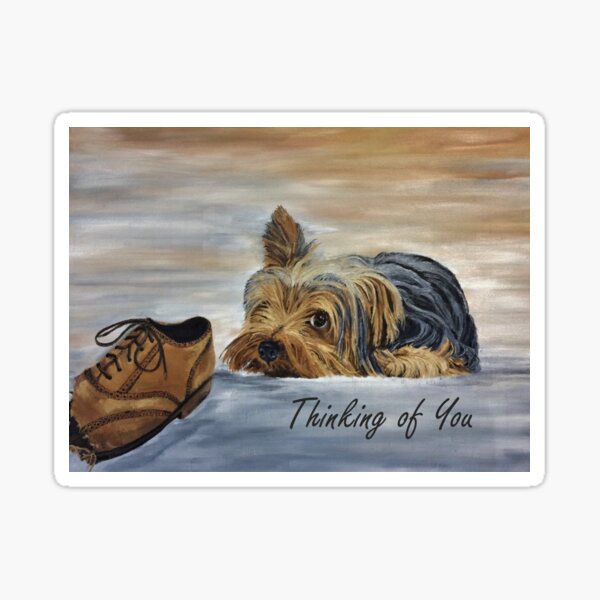 Yorkshire Terrier - Thinking of You Card Sticker