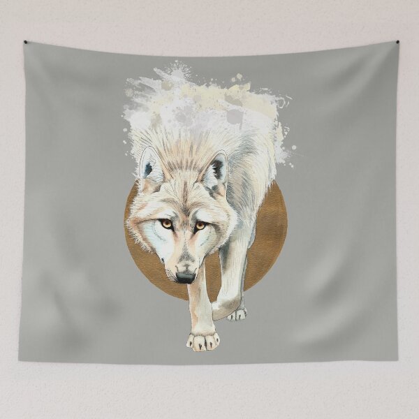 Item preview, Wolf walk in green of grey designed and sold by Petrún Sigurðardóttir.