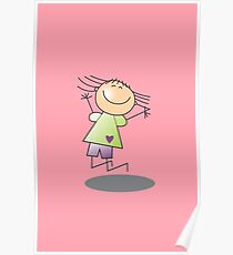 Girl Jumping by Chillee Wilson Poster