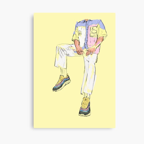 Nike Air Max - Yellow Canvas Print