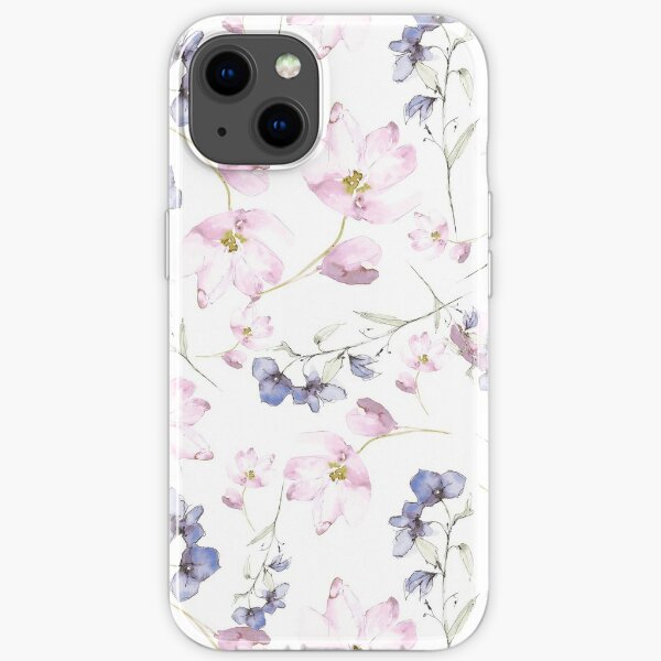 watercolor flowers iPhone Soft Case