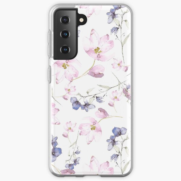 watercolor flowers Samsung Galaxy Soft Case