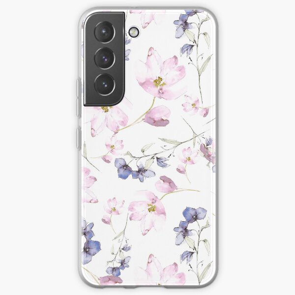 watercolor flowers Samsung Galaxy Soft Case