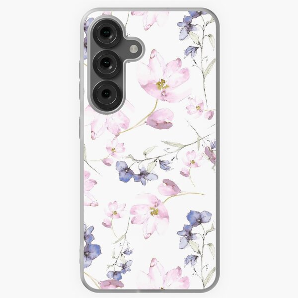 watercolor flowers Samsung Galaxy Soft Case