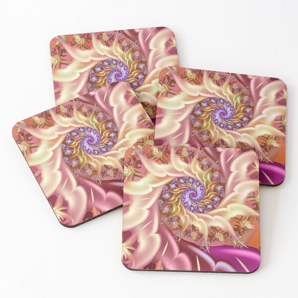 Aperçu de l'œuvre Spirale fractale infini rose bejeweled créée et vendue par pinkal.