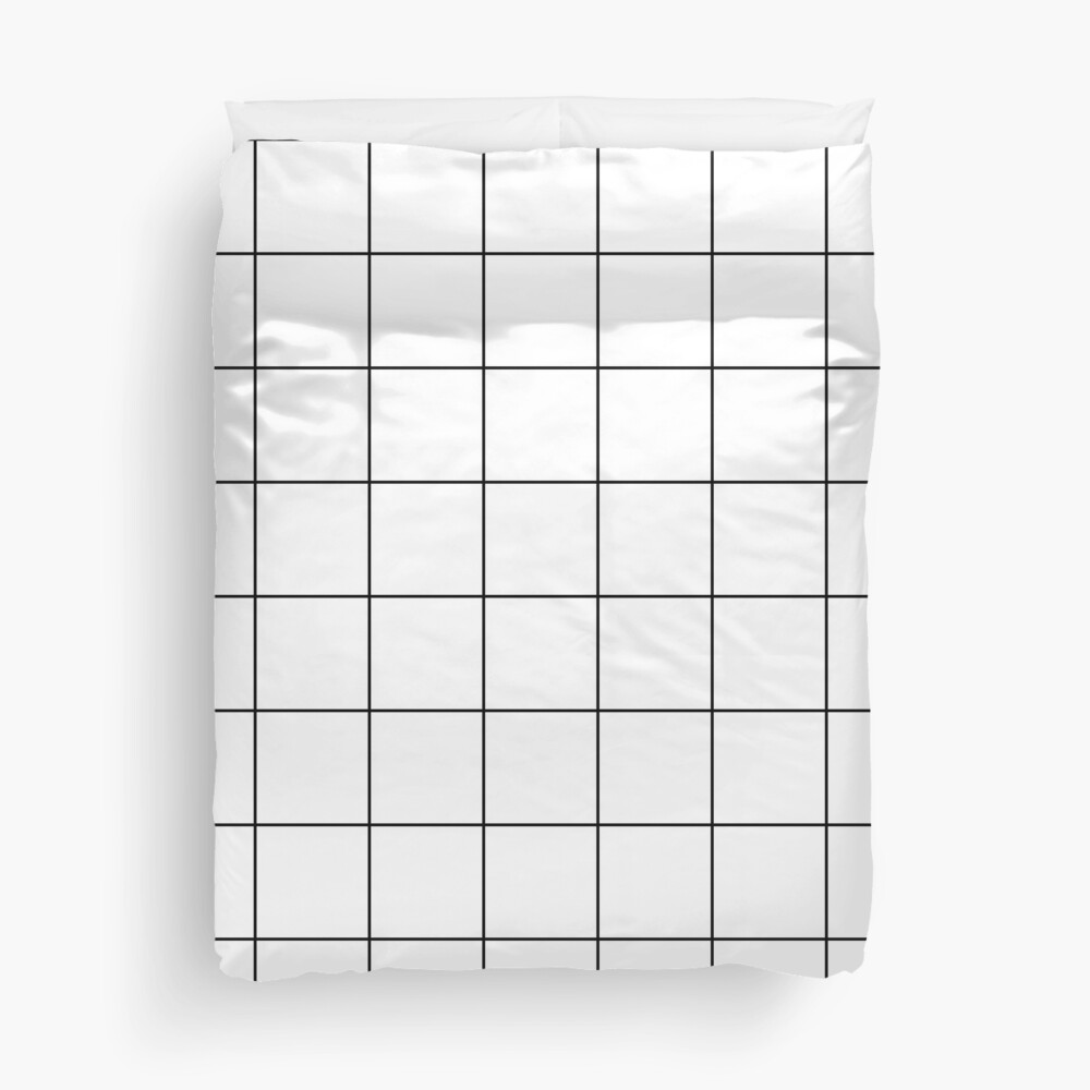 "White Grid Pattern" Duvet Cover for Sale by norulesjulez Redbubble