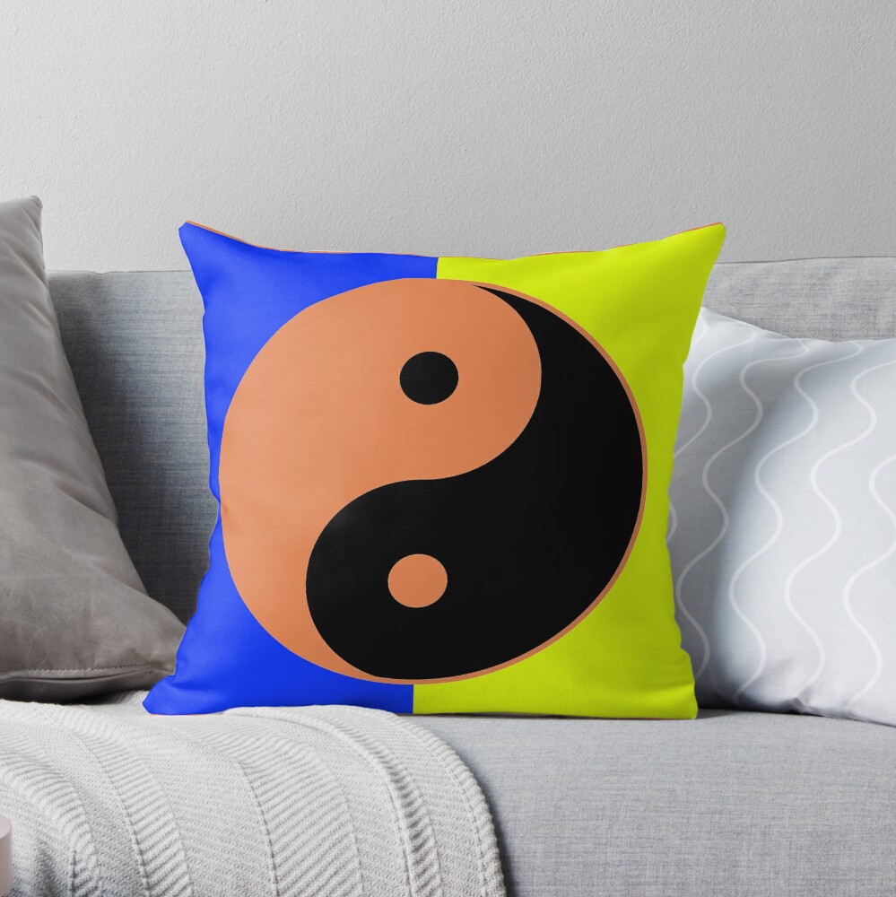 yin yang cat pillow