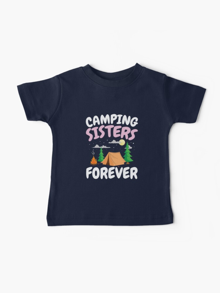  Cute Camping Sisters Forever Women Girls Camper T-Shirt :  Clothing, Shoes & Jewelry