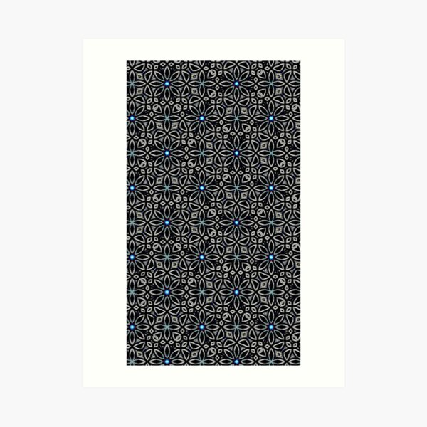 Sparkle Diamond Blues Art Print