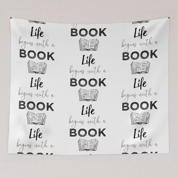 Item preview, Life begins with a book | Bookrebels | Bookworm | Book blogger | Book nerd designed and sold by Bookrebels.
