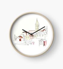 Reloj Pueblo italiano de la colina